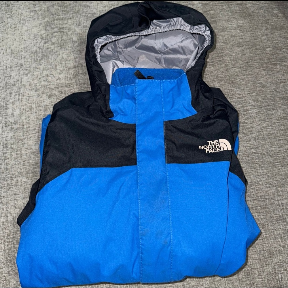 The North Face Vibrant Blue and Black Hooded Jacket